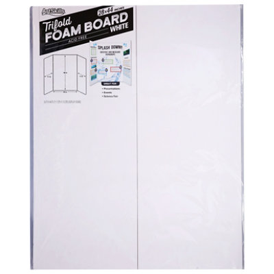 Artskills Med White Foam Trifold Brd - Each