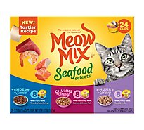 Meow Mix Cat Food Seafood Selections Variety Pack - 24-2.75 Oz