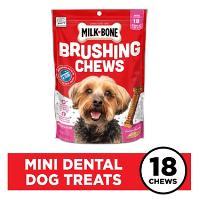 Milk-Bone Brushing Chews Dental Treats Daily Mini 18 Count - 7.1 Oz - Image 2