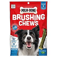 Milk-Bone Brushing Chews Dental Treats Daily Fresh Breath Small/Medium 9 Count - 7.1 Oz - Image 1