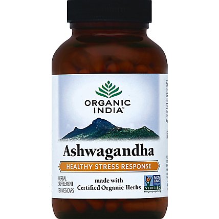 Organic India Ashwagandha Vegetarian Capsules - 180 Count - Image 2