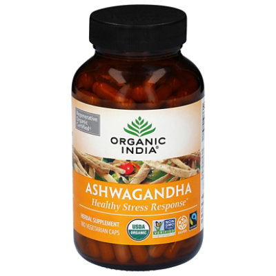 Organic India Ashwagandha Vegetarian Capsules - 180 Count - Image 1