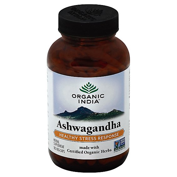 Organic India Ashwagandha Vegetarian Capsules - 180 Count