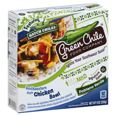 Green Chile Food Company Chicken Bowl Southwestern Style Poblano Verde
