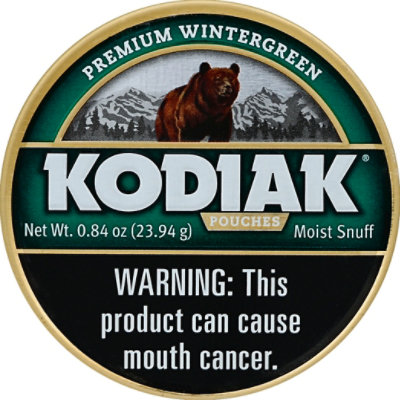 Kodiak Tobacco Snuff Pouches Moist Premium Wintergreen - 0.84 Oz - Image 2