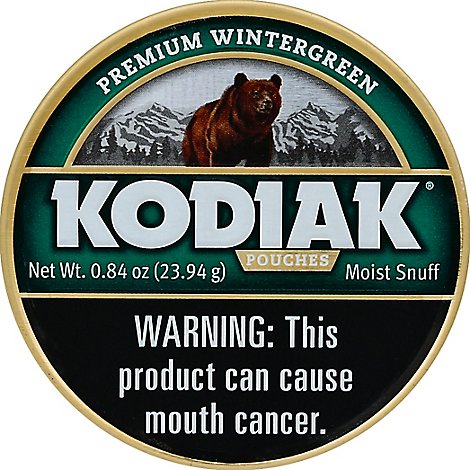 Kodiak Tobacco Snuff Pouches Moist Premium Wintergreen - 0.84 Oz