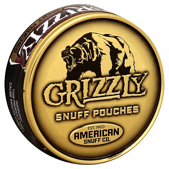 Grizzly Tobacco Snuff Pouches - 0.82 Oz