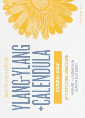 Schmidts Soap Bar For Face & Body Ylang Ylang + Calendula - 5 Oz - Image 3