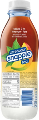 Snapple Zero Sugar Takes 2 to Mango Tea In Bottle - 16 Fl. Oz. - Image 6