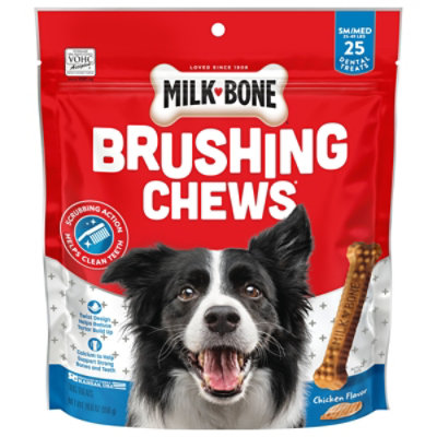 Milk-Bone Brushing Chews Dental Treats Daily Small/Medium 25 Count - 19.6 Oz - Image 1