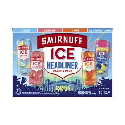 Smirnoff Ice Fun Pack 12pk 12oz Variety Cans 4.5% ABV - Image 5