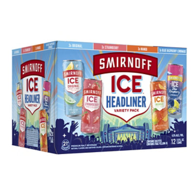 Smirnoff Ice Fun Pack 12pk 12oz Variety Cans 4.5% ABV - Image 3