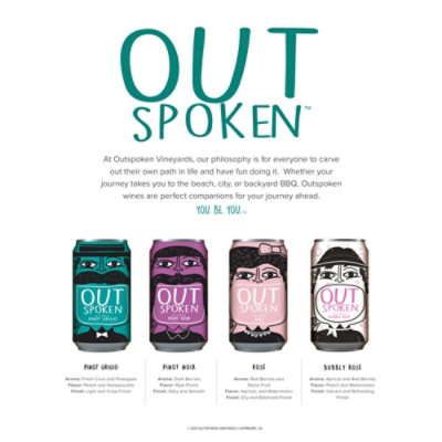 Outspoken Sparkling Rose Cans Wine - 375 Ml - Image 2