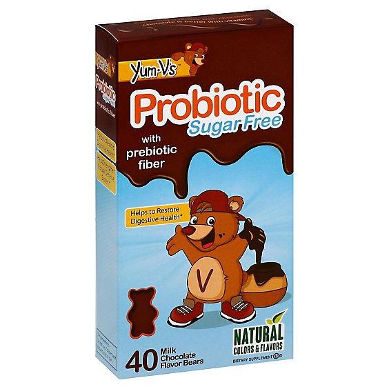 Yum Vs Probiotic Bears Sugar Free Milk Chocolate - 40 Count