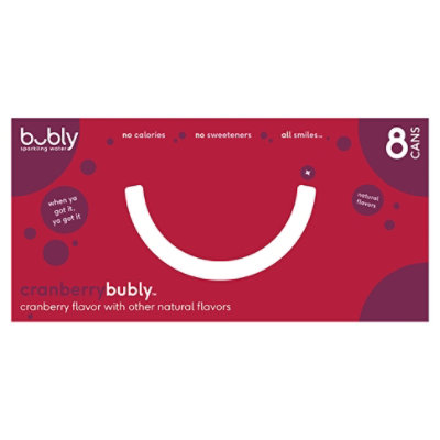 bubly Sparkling Water Cranberry - 8-12 Fl. Oz. - Image 3