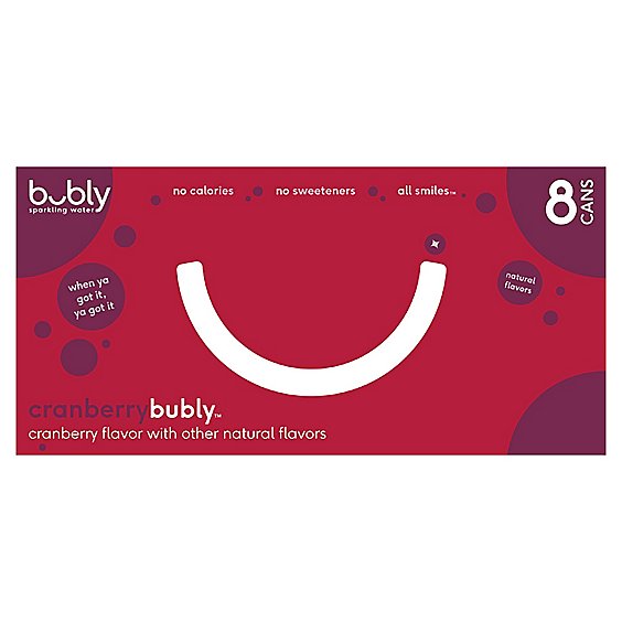 bubly Sparkling Water Cranberry - 8-12 Fl. Oz.