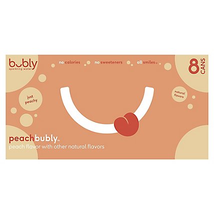 bubly Sparkling Water Peach Cans - 8-12 Fl. Oz. - Image 3