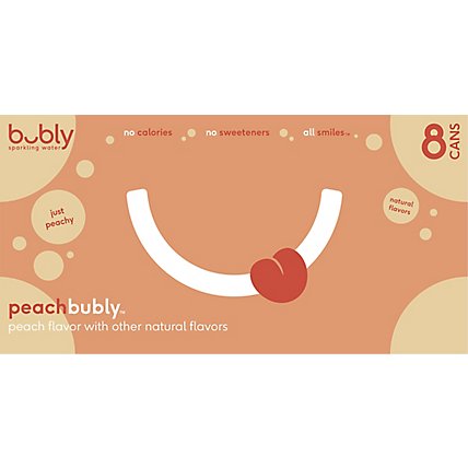 bubly Sparkling Water Peach Cans - 8-12 Fl. Oz. - Image 2