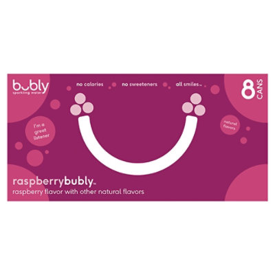 bubly Sparkling Water Raspberry Cans - 8-12 Fl. Oz. - Image 3