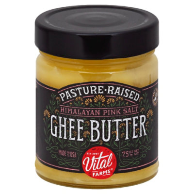 Vital Farms Ghee Butter Pasture Raised Himalayan Pink Salt - 7.5 Oz