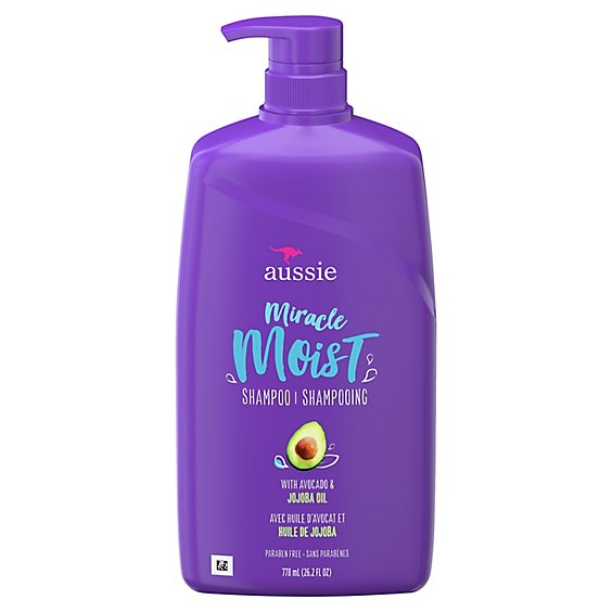 Aussie Miracle Moist Shampoo With Avocado & Australian Jojoba Oil - 26.2 Fl. Oz.
