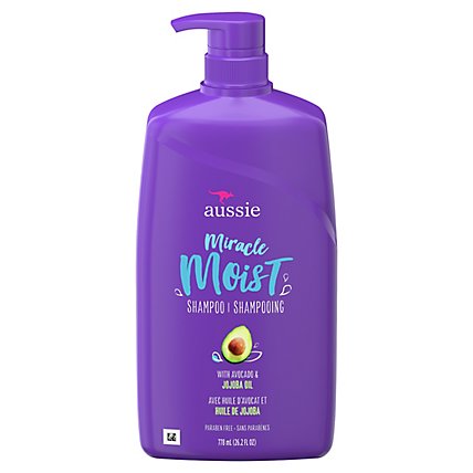 Aussie Miracle Moist Shampoo With Avocado & Australian Jojoba Oil - 26.2 Fl. Oz. - Image 1
