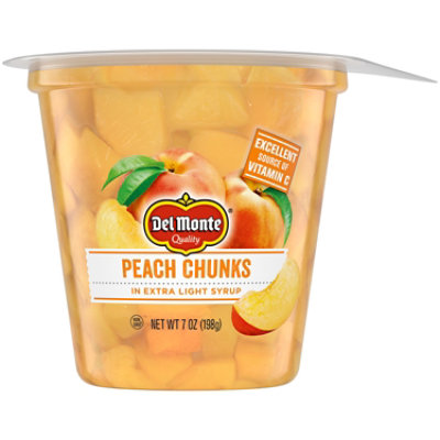 Del Monte Fruit Naturals Fruit Snack Yellow Cling Peach Chunks In Extra Light Syrup - 7 Oz - Image 1