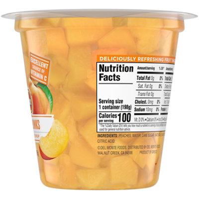 Del Monte Yellow Cling Peach Chunks in Extra Light Syrup - 7 Oz - Image 5