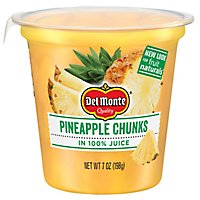 Del Monte Fruit Naturals Fruit Snack Pineapple Chunks In 100% Juice - 7 Oz - Image 1