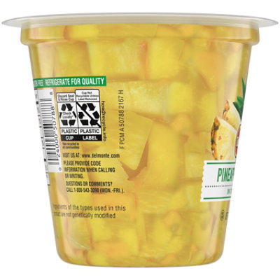 Del Monte Fruit Naturals Fruit Snack Pineapple Chunks In 100% Juice - 7 Oz - Image 2