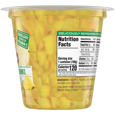 Del Monte Fruit Naturals Fruit Snack Pineapple Chunks In 100% Juice - 7 Oz - Image 5