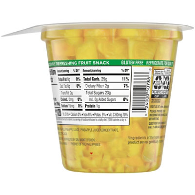 Del Monte Fruit Naturals Fruit Snack Pineapple Chunks In 100% Juice - 7 Oz - Image 3