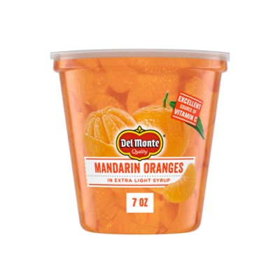 Del Monte Mandarin Oranges Fruit Cup Snacks - 7 Oz