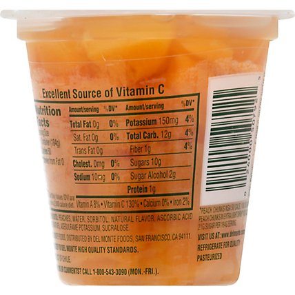 Del Monte Fruit Naturals Fruit Snack No Sugar Added Yellow Cling Peach Chunks - 6.5 Oz - Image 6