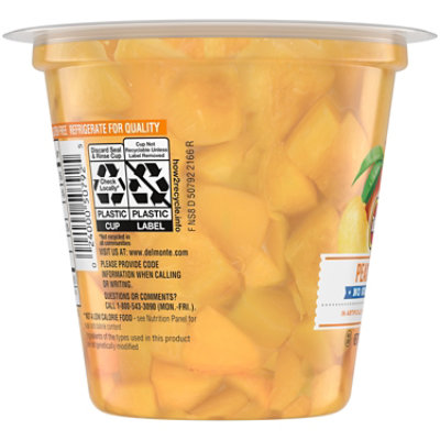 Del Monte Fruit Naturals Fruit Snack No Sugar Added Yellow Cling Peach Chunks - 6.5 Oz - Image 2