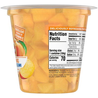 Del Monte Fruit Naturals Fruit Snack No Sugar Added Yellow Cling Peach Chunks - 6.5 Oz - Image 5