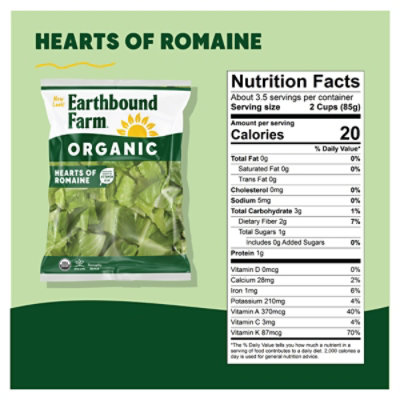 Earthbound Farm Organic Hearts of Romaine Bag - 10 Oz - Image 3