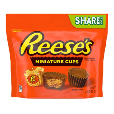 REESE'S Miniatures Milk Chocolate Peanut Butter Cups Candy Share Pack - 10.5 Oz