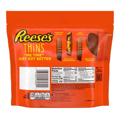 Reese's Thins Milk Chocolate Peanut Butter Cups Candy Share Pack - 7.37 Oz - Image 2