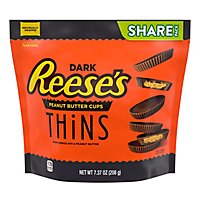 REESES Peanut Butter Cups Thins Dark Chocolate - 7.37 Oz - Image 2