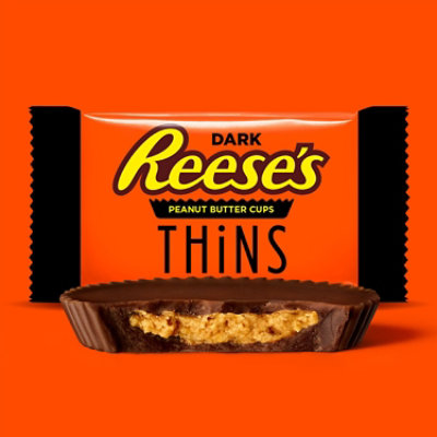 Reeses Thins Dark Chocolate Peanut Butter Cups Candy Share Pack - 7.37 Oz - Image 3