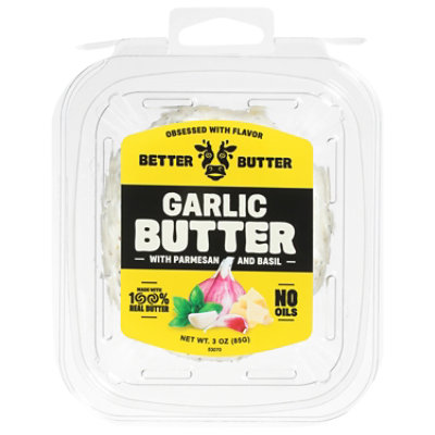 Better Butter Fresh Churned Butter Garlic With Parmesan & Basil - 3 Oz