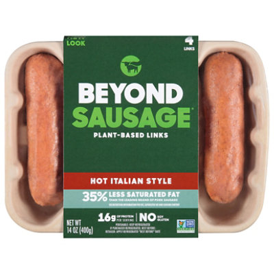 Beyond Meat Beyond Sausage Plant Based Hot Italian Dinner Sausage Links - 14 Oz - Image 1