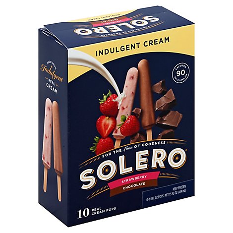 Solero Chocolate & Strawberry Cream Pops - 10-1.5 Fl. Oz.