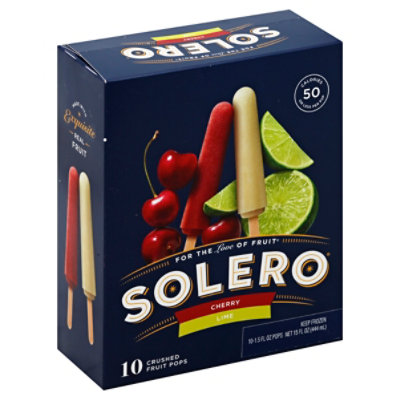 Solero Fruit Pops Crushed Cherry Lime - 10-1.5 Fl. Oz.