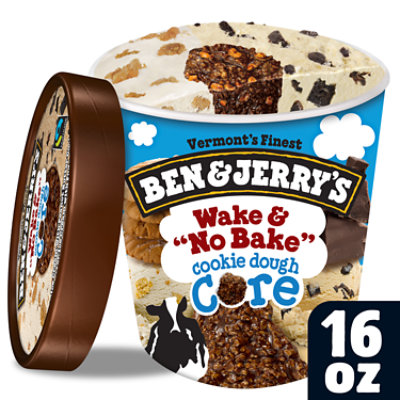 Ben & Jerrys Cookie Dough Core Ice Cream Wake & No Bake 1 Pint - 16 Oz