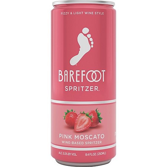 Barefoot Spritzer Pink Moscato Wine Can - 250 Ml