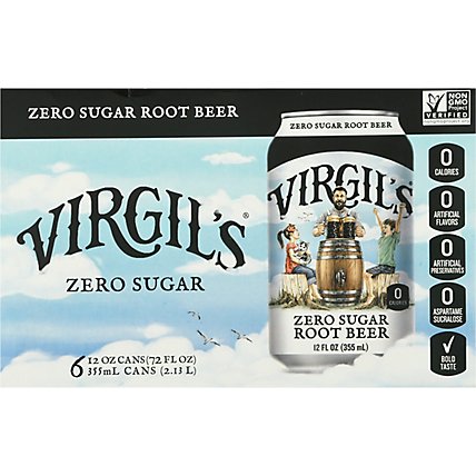 Virgils Sofa Zero Sugar Root Beer Cans - 6-12 Fl. Oz. - Image 6