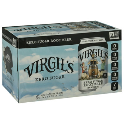 Virgils Sofa Zero Sugar Root Beer Cans - 6-12 Fl. Oz.