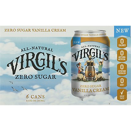 Virgils Soda Van Cream Zero - 6-12 Fl. Oz. - Image 2